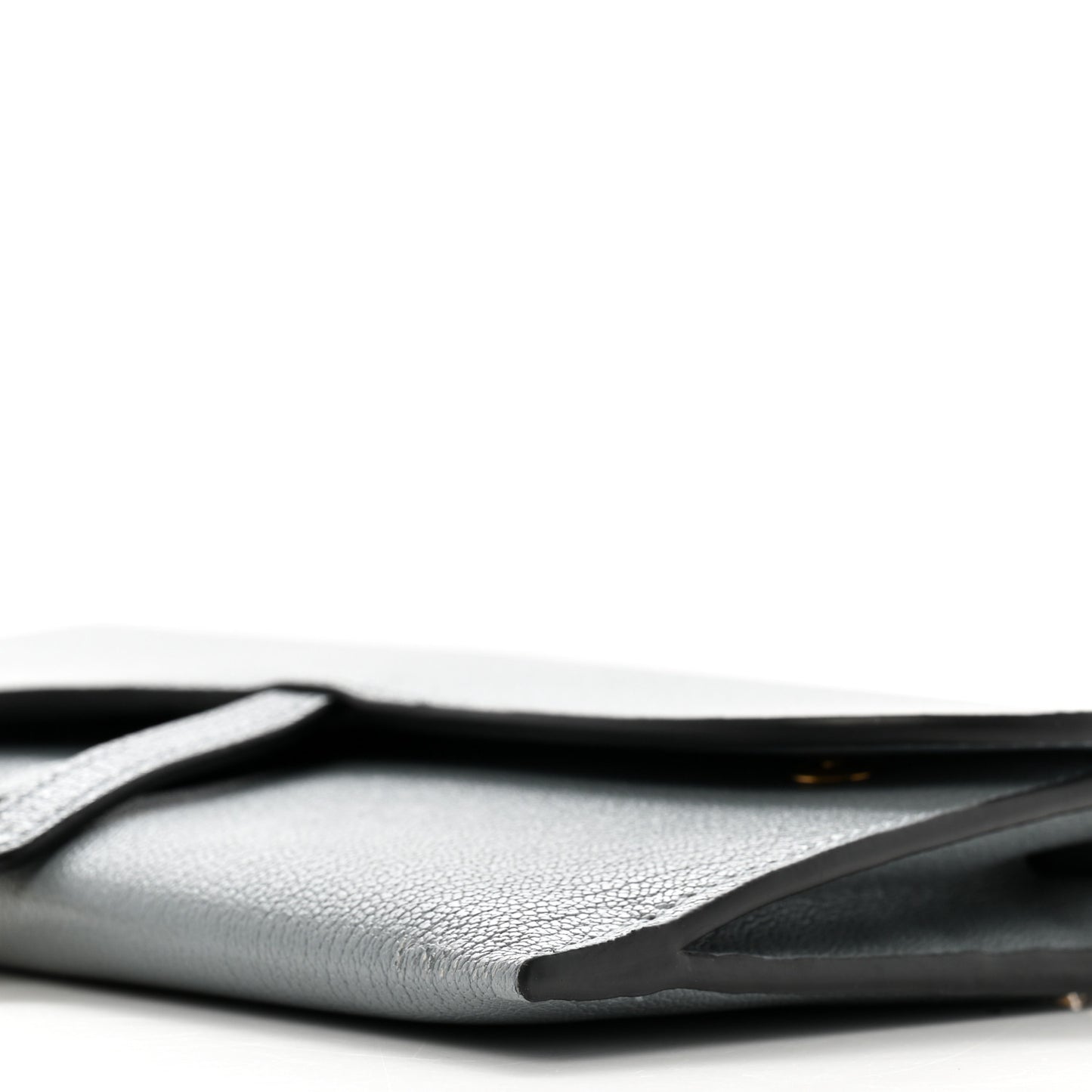 Goatskin Saddle Chain Wallet Pouch Cloud Blue