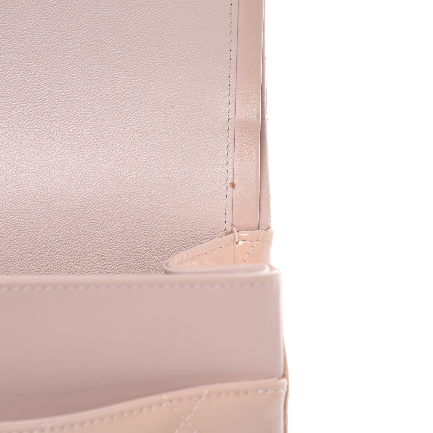 Patent Quilted Jumbo Double Flap Light Pink