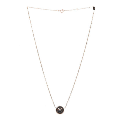 Christian Dior 18K Rose Gold Diamond Black Onyx Rose Des Vents Necklace 3 of 7