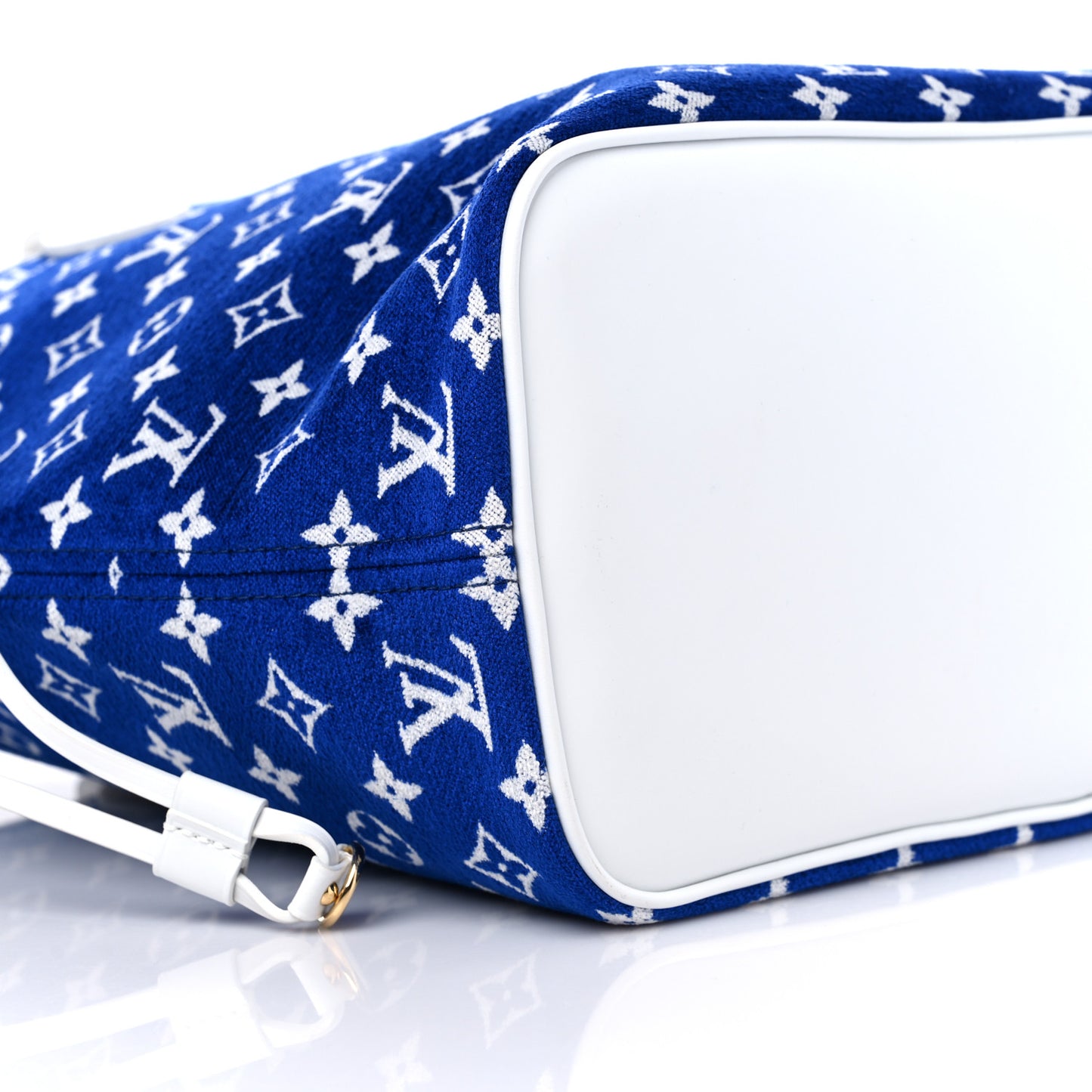 Jacquard Velvet Monogram LV Match Neverfull MM Bleu