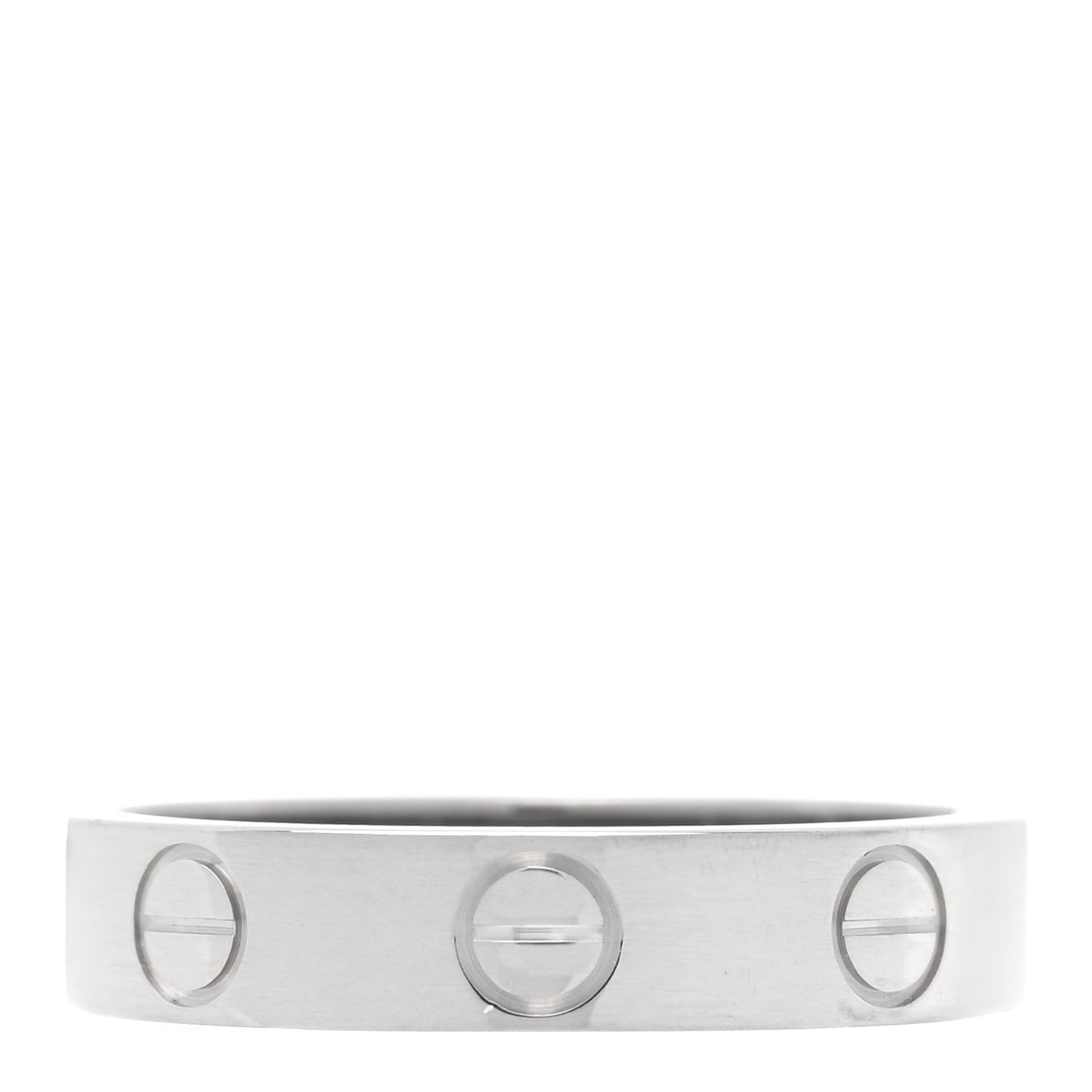18K White Gold 3.5mm LOVE Wedding Band Ring 48 4.5