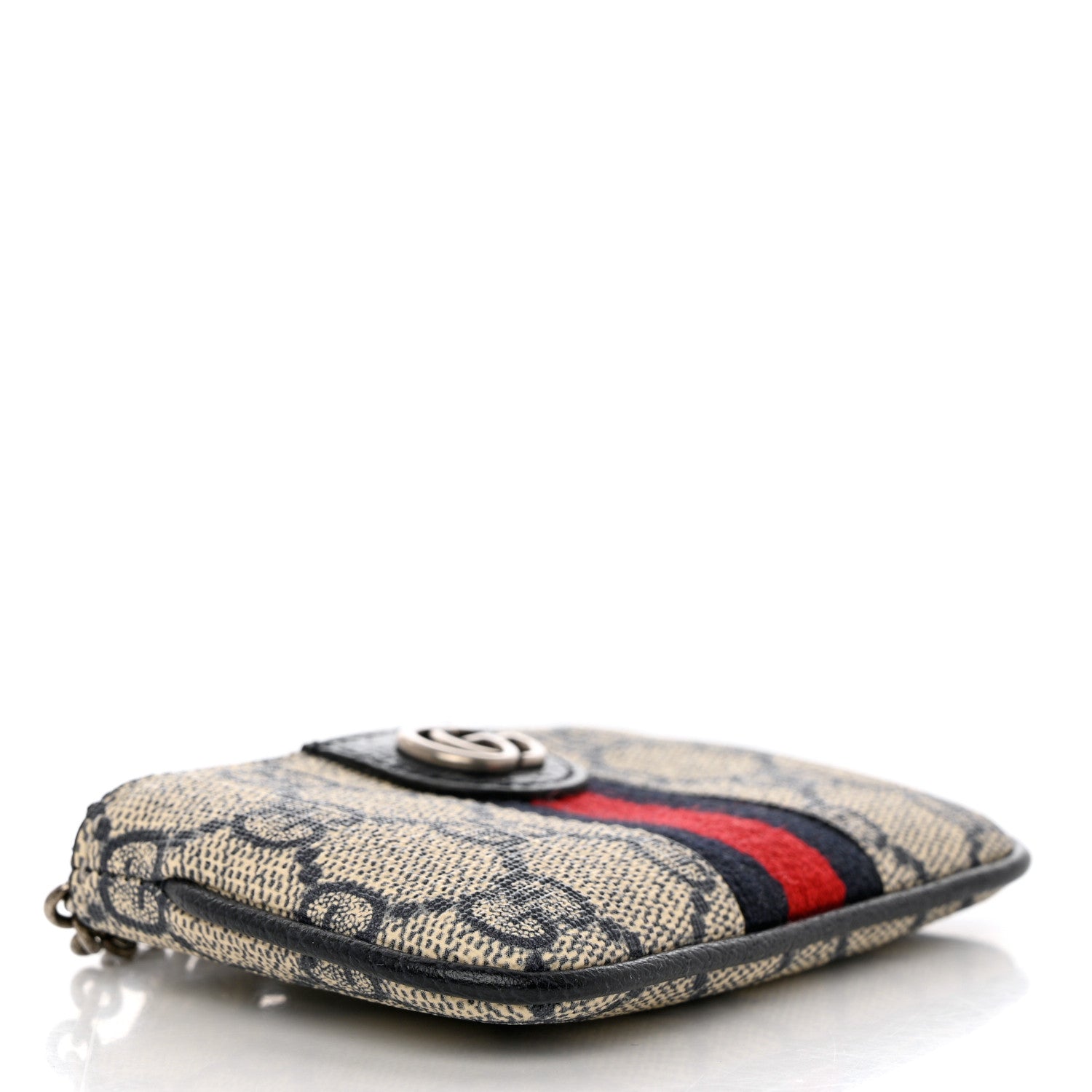 Gucci GG Supreme Monogram Web Ophidia Key Case Beige Blue 4 of 9
