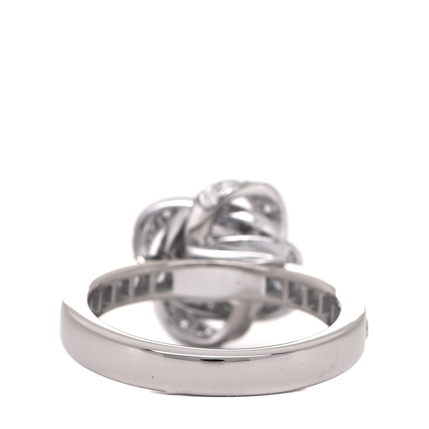 18K White Gold Diamond Pivoine Ring 50 5.25