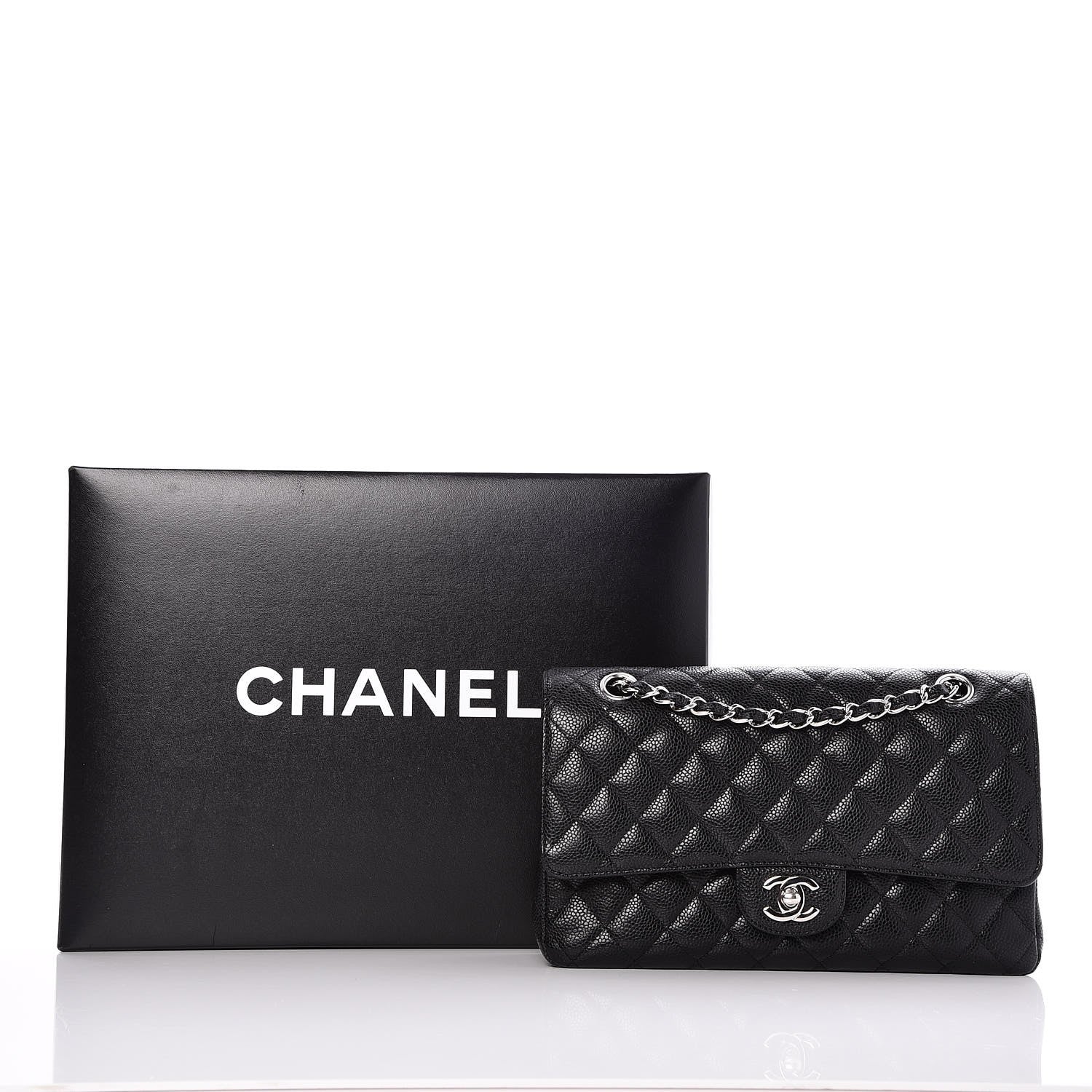 Chanel Caviar Quilted Medium Double Flap Black 8 of 8