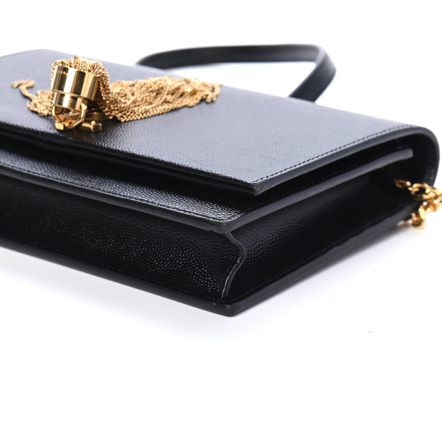 Grain De Poudre Classic Monogram Kate Tassel Chain Wallet Black
