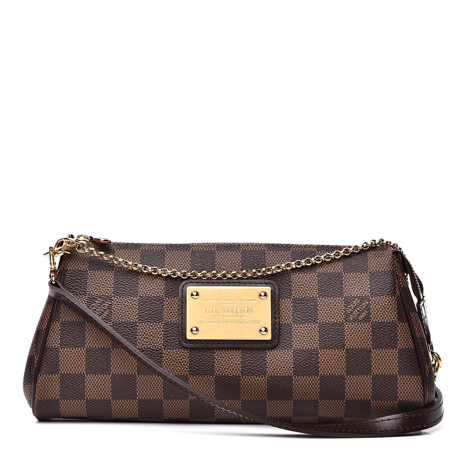 Louis Vuitton Damier Ebene Eva Clutch 1 of 10