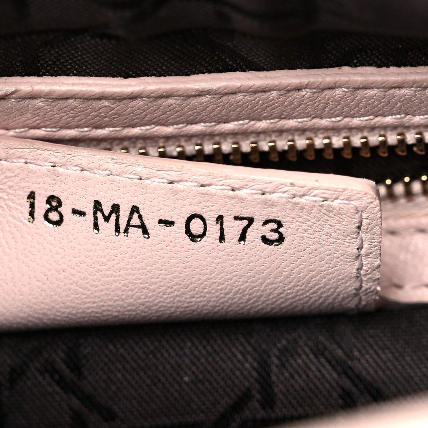 Lambskin Cannage Medium Lady Dior Rose Poudre