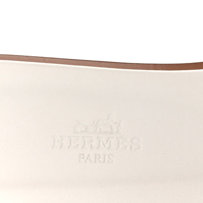 Hermes Box Calfskin Oran Sandals 36 White 9 of 11