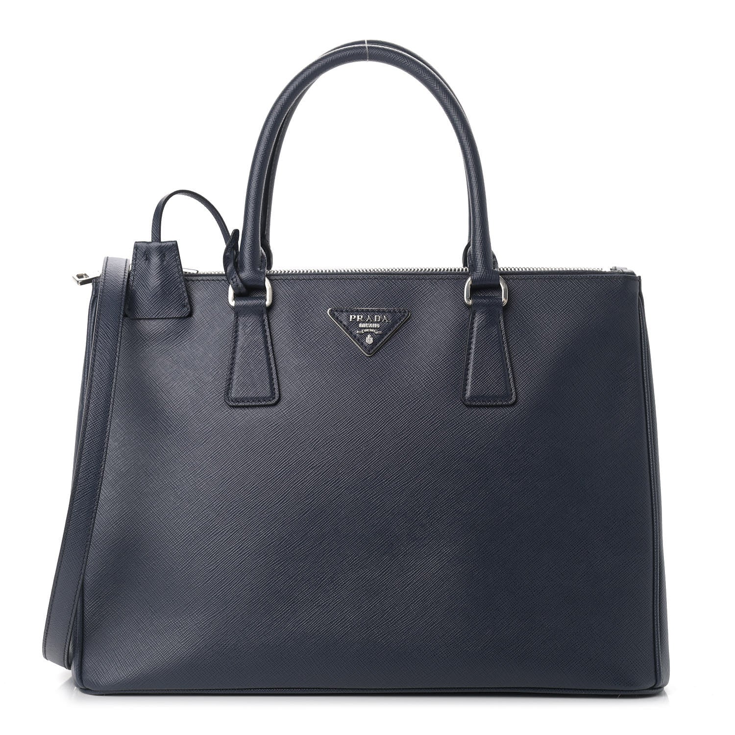 Prada Saffiano Medium Galleria Double Zip Tote Baltico 1 of 10