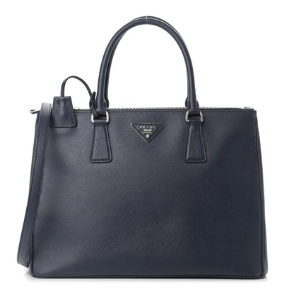 Prada Saffiano Medium Galleria Double Zip Tote Baltico 1 of 10