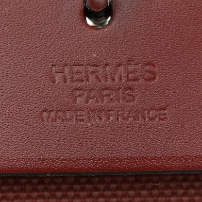 Hermes Toile Militaire Vache Hunter Laque Herbag Zip Retourne 31 PM Rouge H 7 of 13