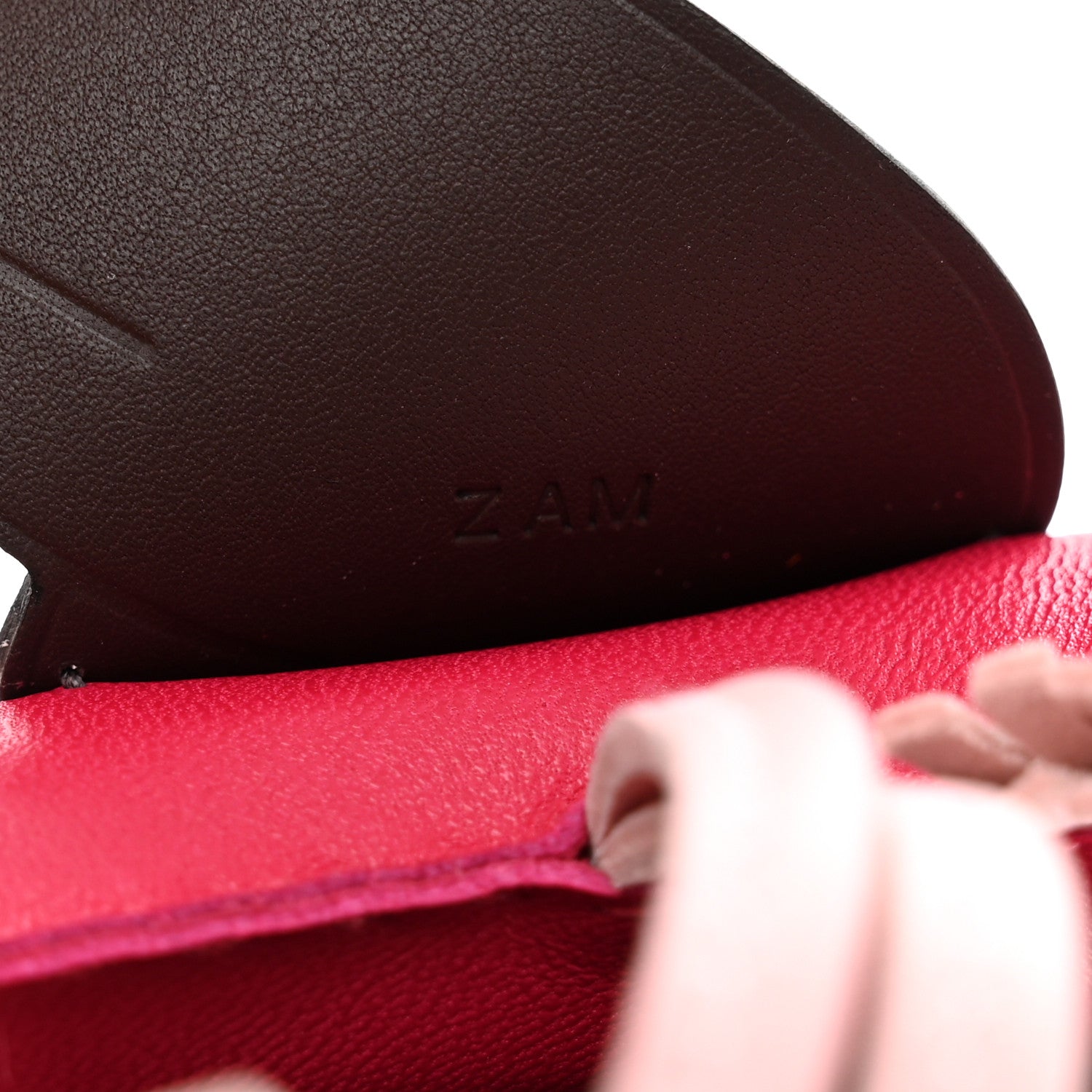 Hermes Milo Lambskin Grigri Rodeo Pegase Horse Bag Charm MM Framboise Rose Sakura Rouge Sellier 4 of 4