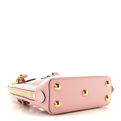 Gucci Boarded Plutone Calfskin Mini Horsebit 1955 Top Handle Bag Pink Red 4 of 11