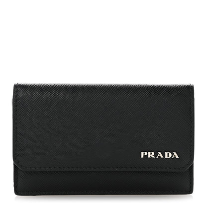 Prada Saffiano Card Holder Black 1 of 12