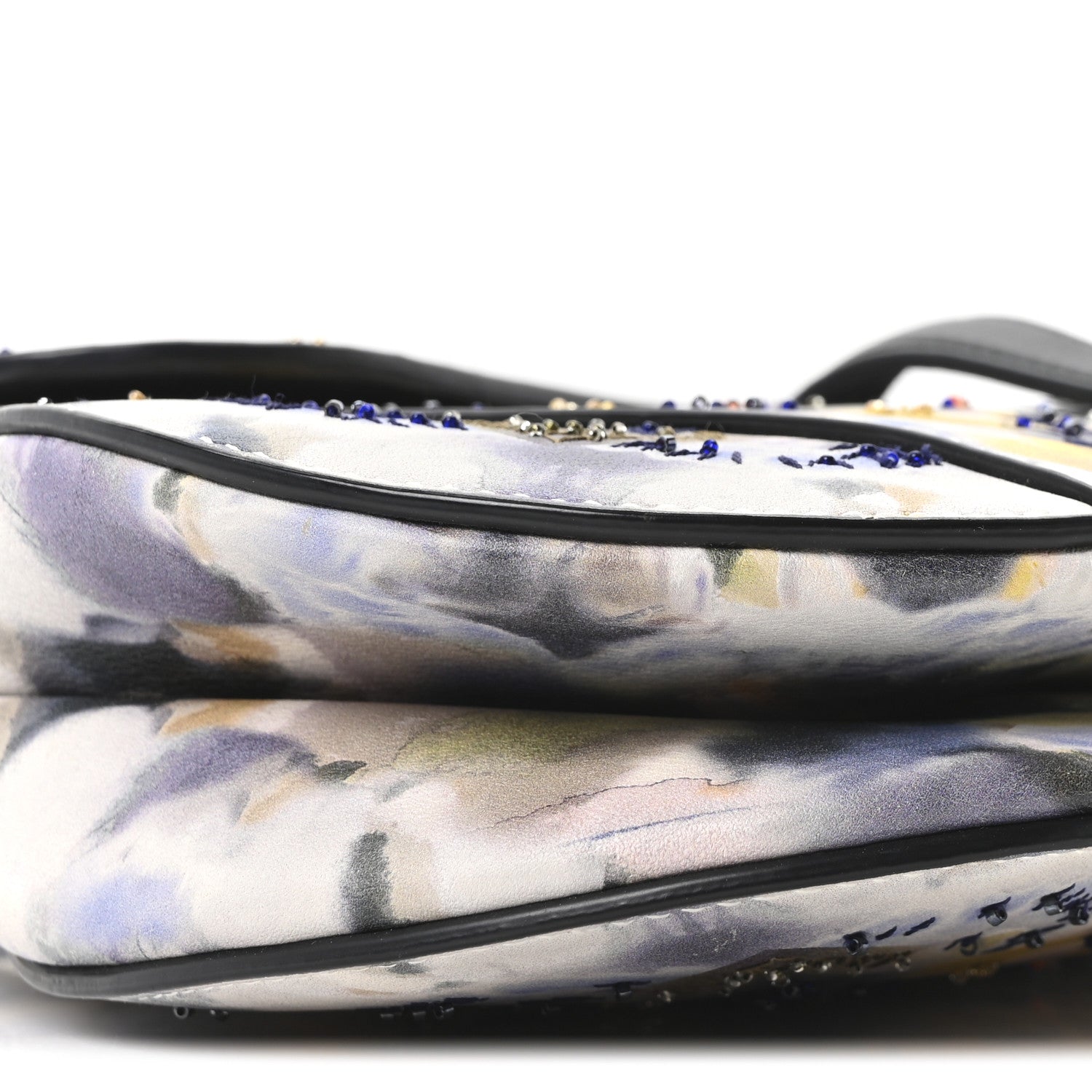 Christian Dior Calfskin Embroidered Kaleidiorscopic Saddle Bag Multicolor 8 of 9