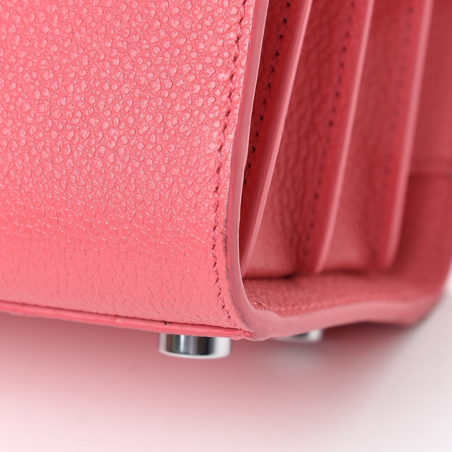 Grained Calfskin Nano Sac De Jour Rose Clair