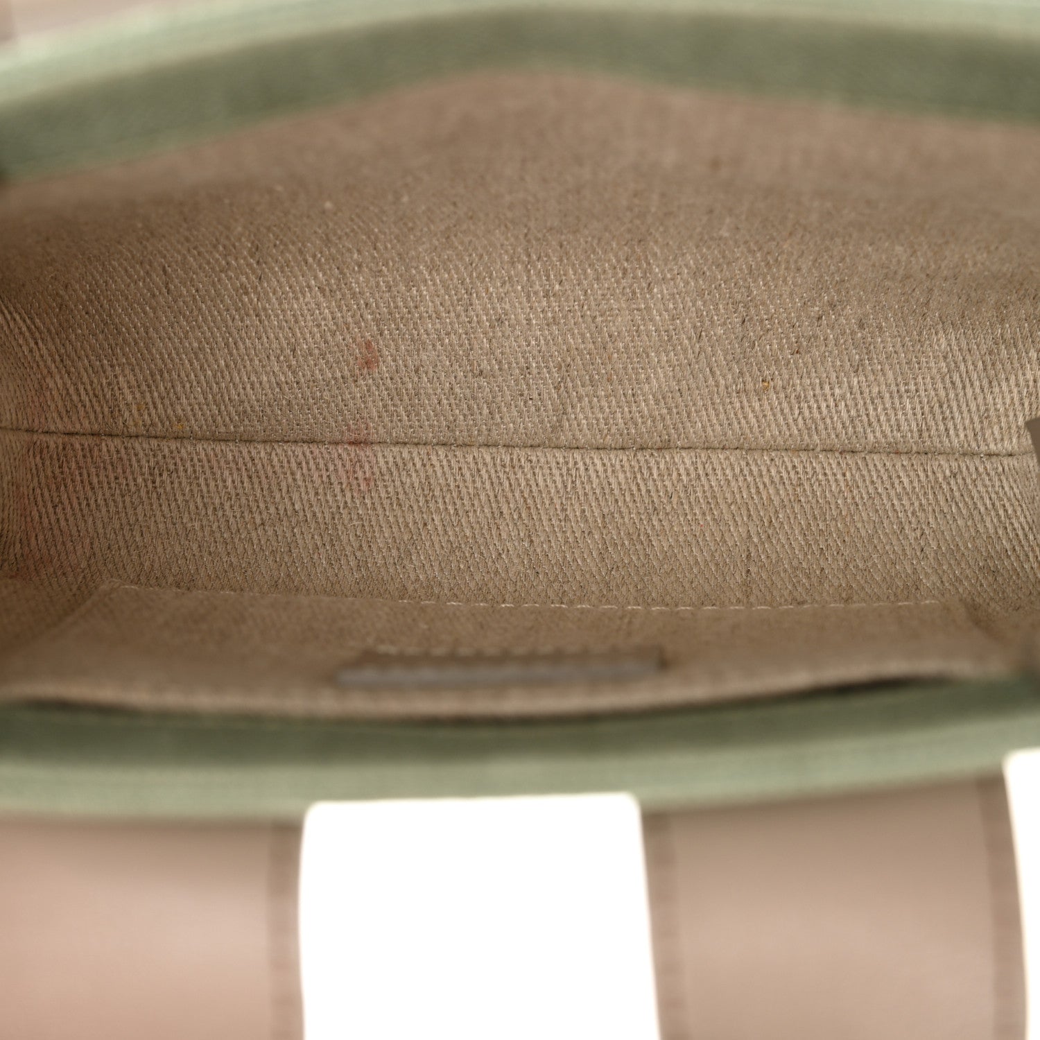 Chloe Cotton Calfskin Mini Woody Ribbon Tote Faded Green 13 of 14