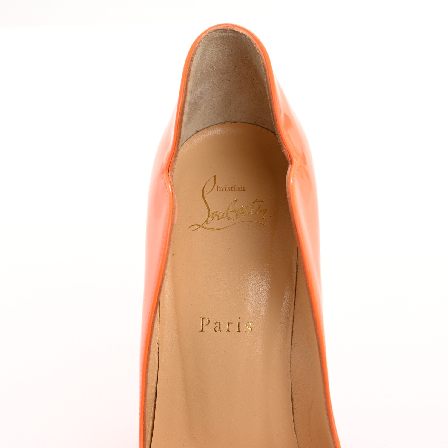 Christian Louboutin Patent Hot Chick 100 Pumps 39 Sunset 7 of 12