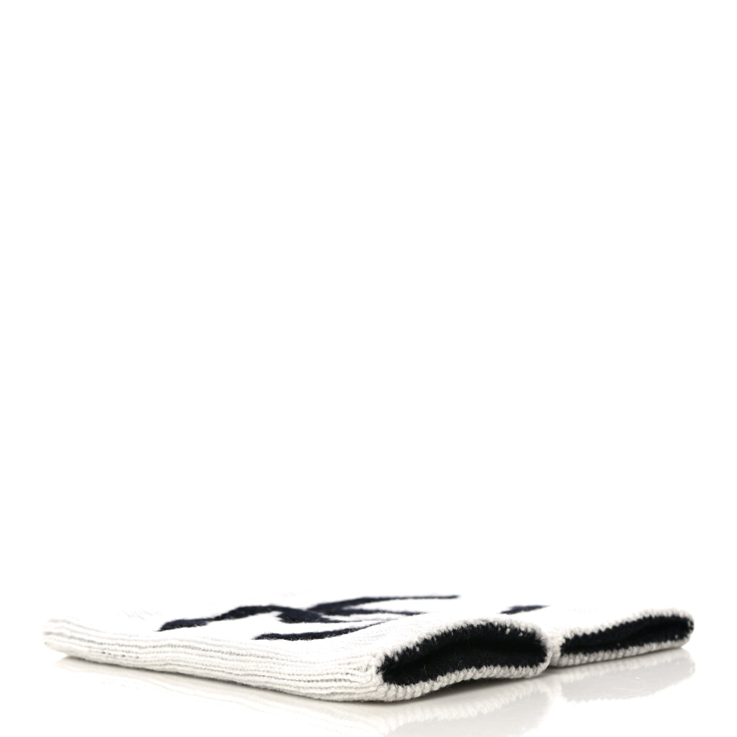 Cashmere CC Fingerless Gloves White Black
