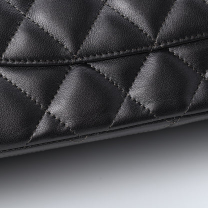 Chanel Metallic Lambskin Quilted Jumbo Single Flap Dark Grey 10 of 11