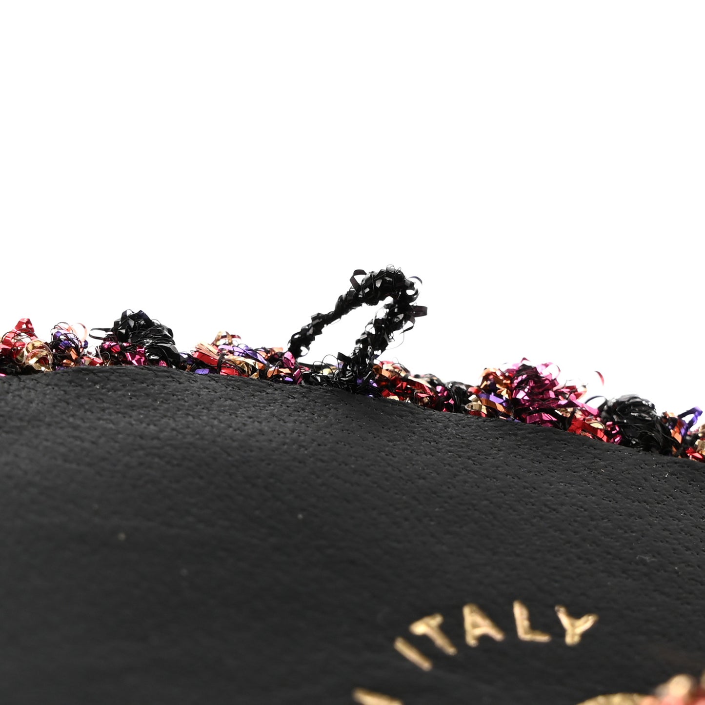 Tweed Grosgrain Cap Toe CC Slingback Pumps 38 Pink Black