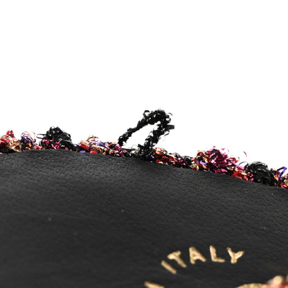 Chanel Tweed Grosgrain Cap Toe CC Slingback Pumps 38 Pink Black 10 of 13