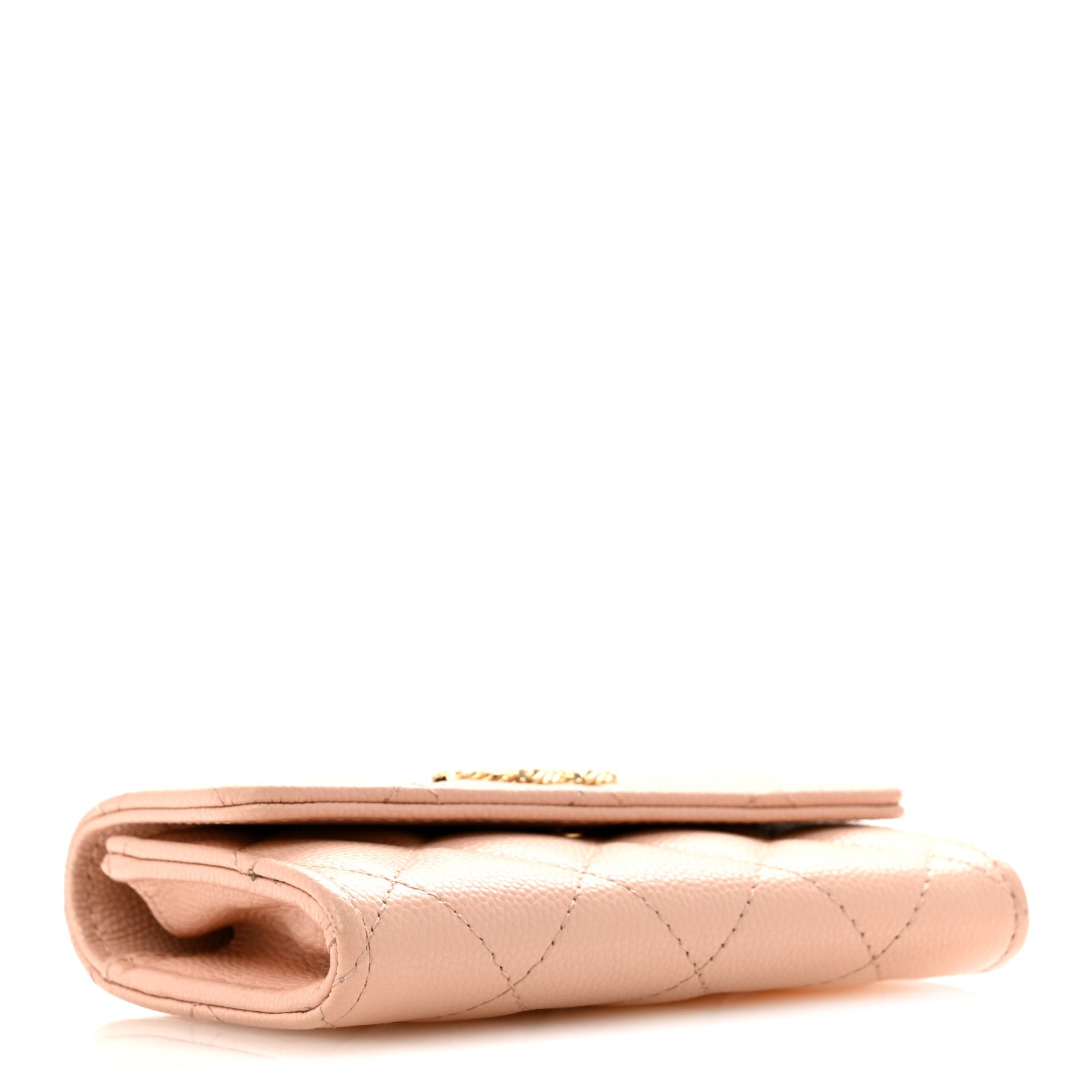 Chanel Caviar Quilted Crystal CC Flap Card Holder Pink 4 of 10