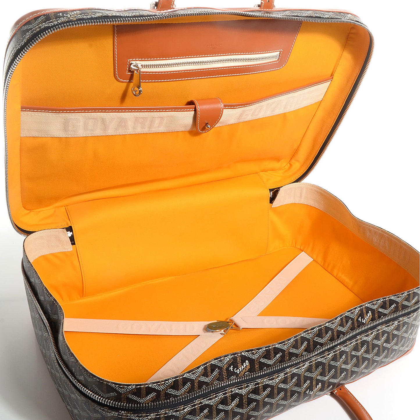 Goyardine Majordome 45 Soft Suitcase Black Gold