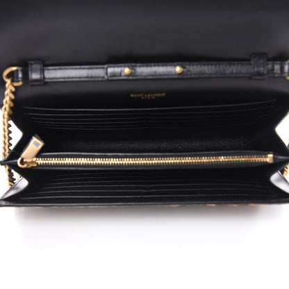 Saint Laurent Calf Hair Monogram Chain Wallet Leopard 5 of 10