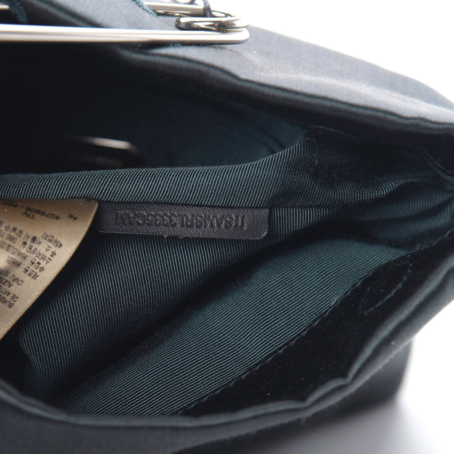 Burberry Satin Small Pin Clutch Green 6 of 8