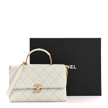 Chanel Caviar Quilted Medium Carry Me Top Handle Flap Light Blue 13 of 13