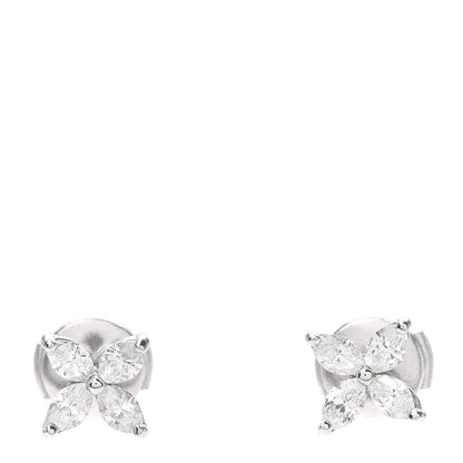 Tiffany Platinum Diamond .70ct Victoria Earrings 1 of 5