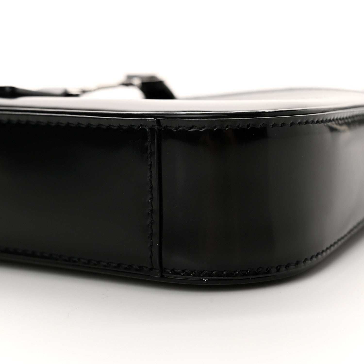 Saint Laurent Patent Calfskin Le 5 A 7 Mini Hobo Black 10 of 11