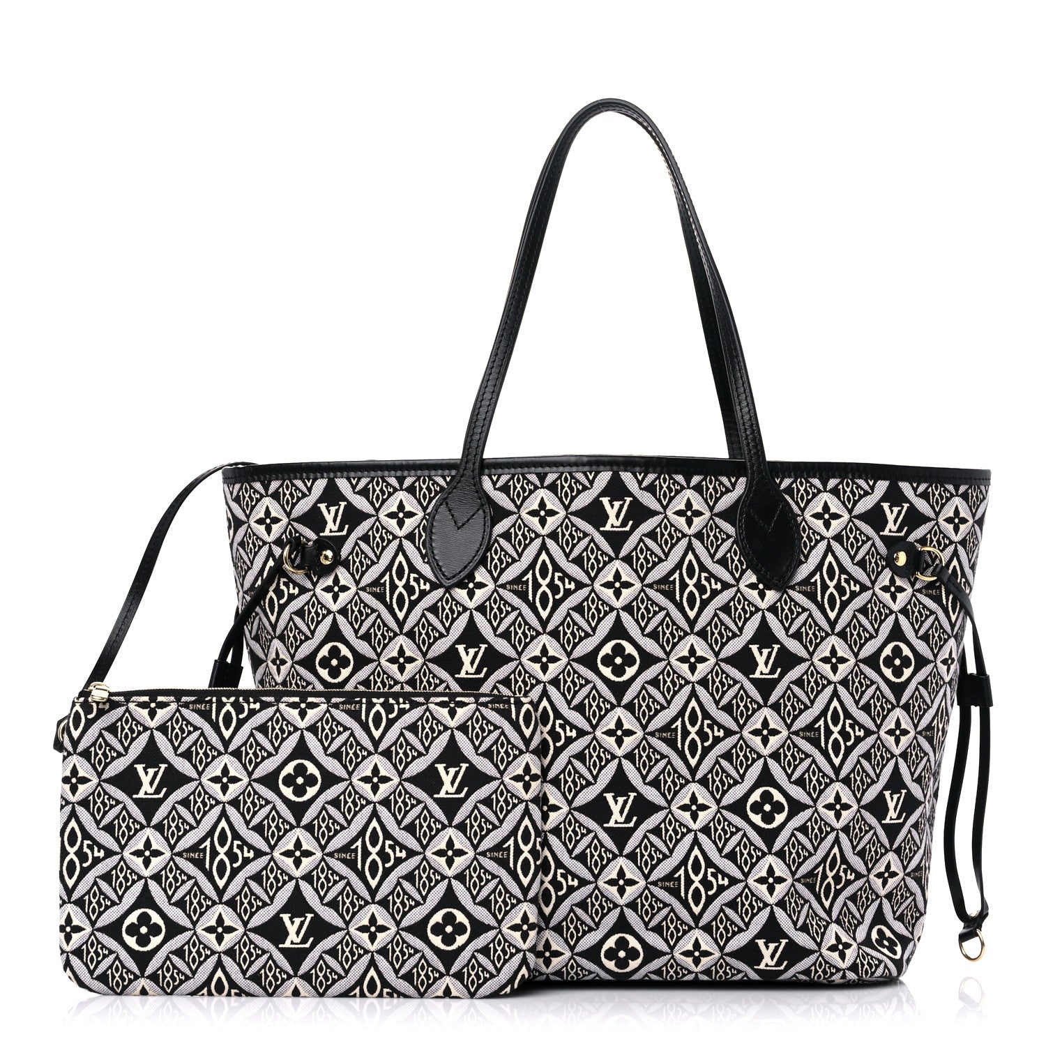 Louis Vuitton Jacquard Since 1854 Neverfull MM Grey 1 of 13