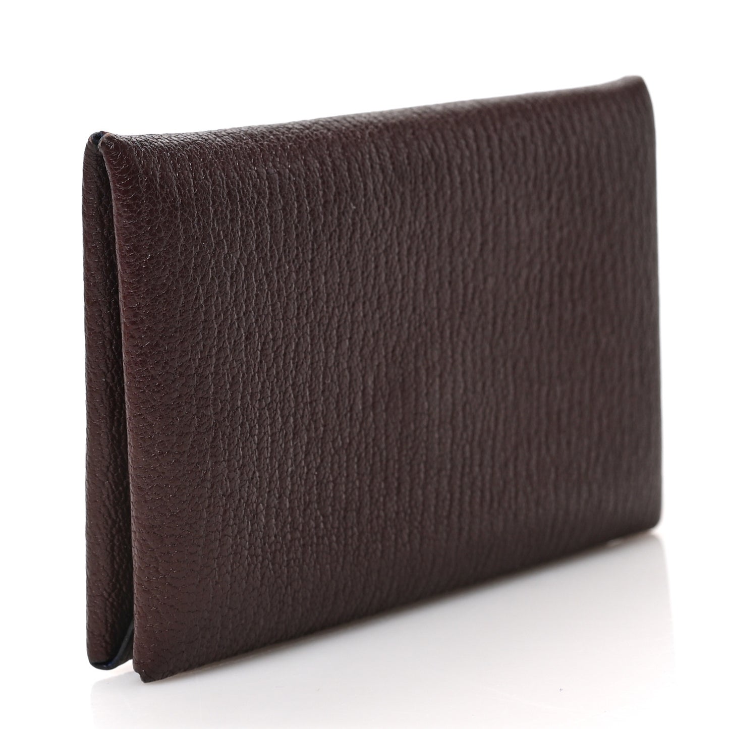 Chevre Mysore Verso Calvi Card Case Rouge Sellier Bleu Electrique