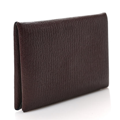 Hermes Chevre Mysore Verso Calvi Card Case Rouge Sellier Bleu Electrique 3 of 6