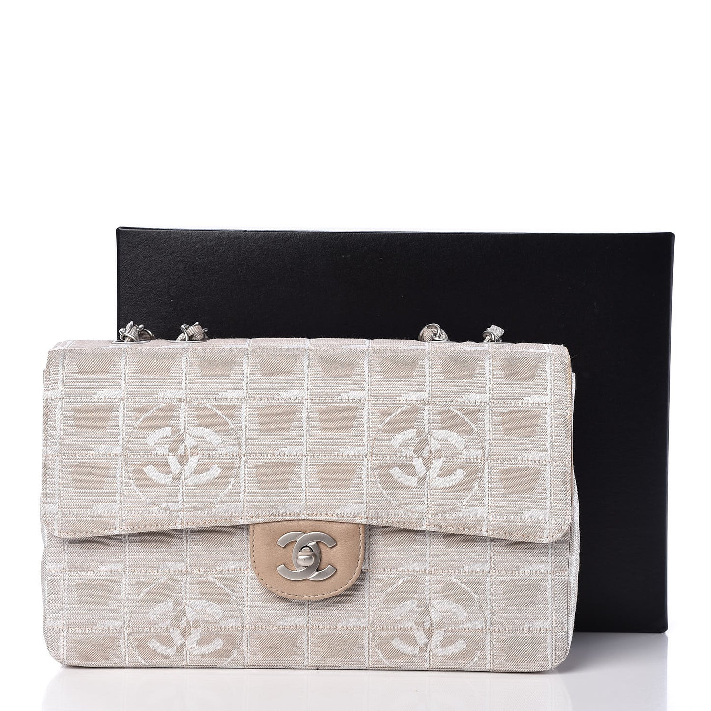 Nylon Medium Travel Flap Light Beige