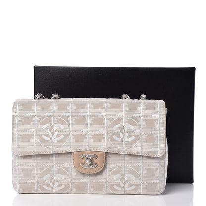 Chanel Nylon Medium Travel Flap Light Beige 17 of 17