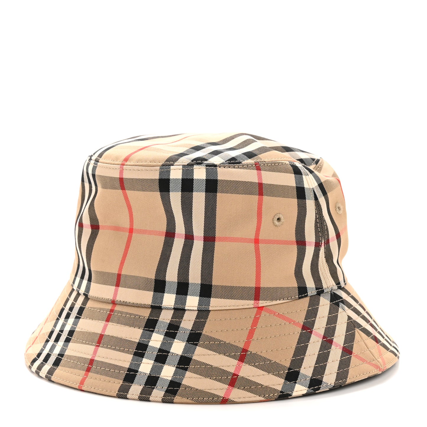 Technical Cotton Vintage Check Bucket Hat S Archive Beige