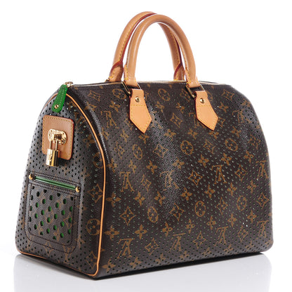 Louis Vuitton Monogram Perforated Speedy 30 Green 3 of 7