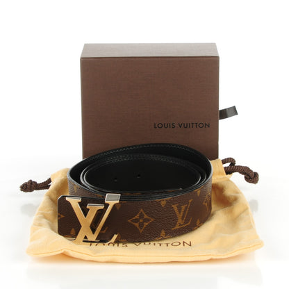 Louis Vuitton Monogram Macassar LV Initiales Reversible Belt105 42 Black 6 of 6