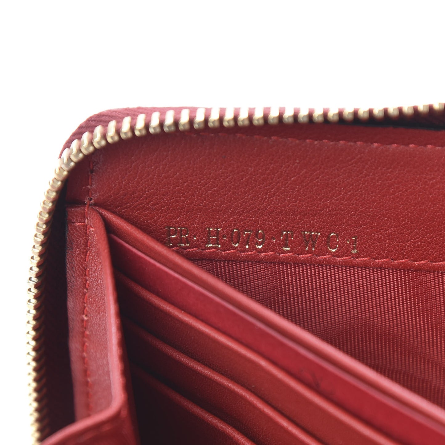 Canvas Calfskin Camouflage Rockstud Zip Around Wallet Red