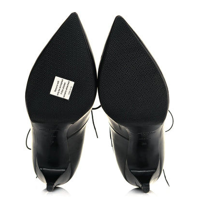 Saint Laurent Calfskin Cat 50 Laced Boots 39 Black 5 of 11