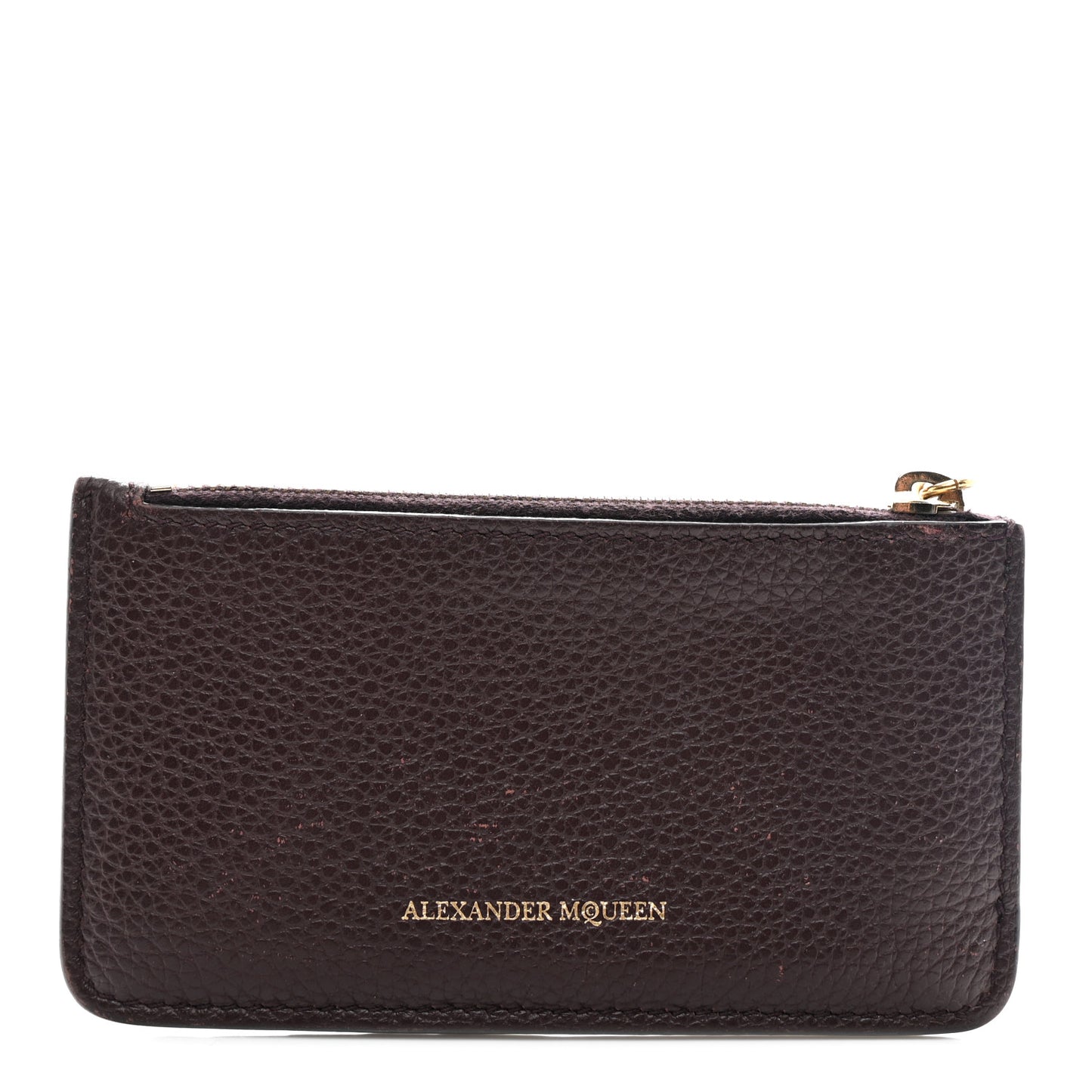 Calfskin Card Holder Wallet Burgundy