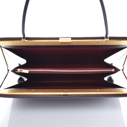 Celine Box Calfskin Medium Clasp Bag Burgundy 5 of 9
