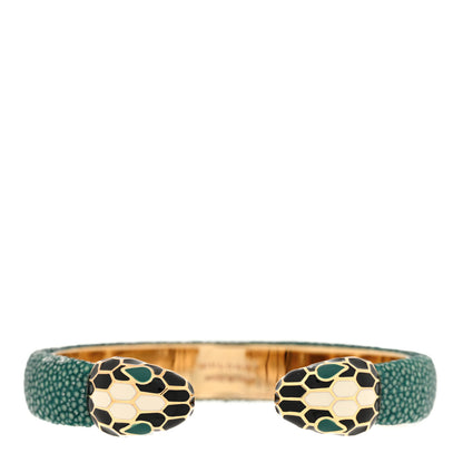 Bulgari Galuchat Serpenti Forever Bracelet Green 1 of 5