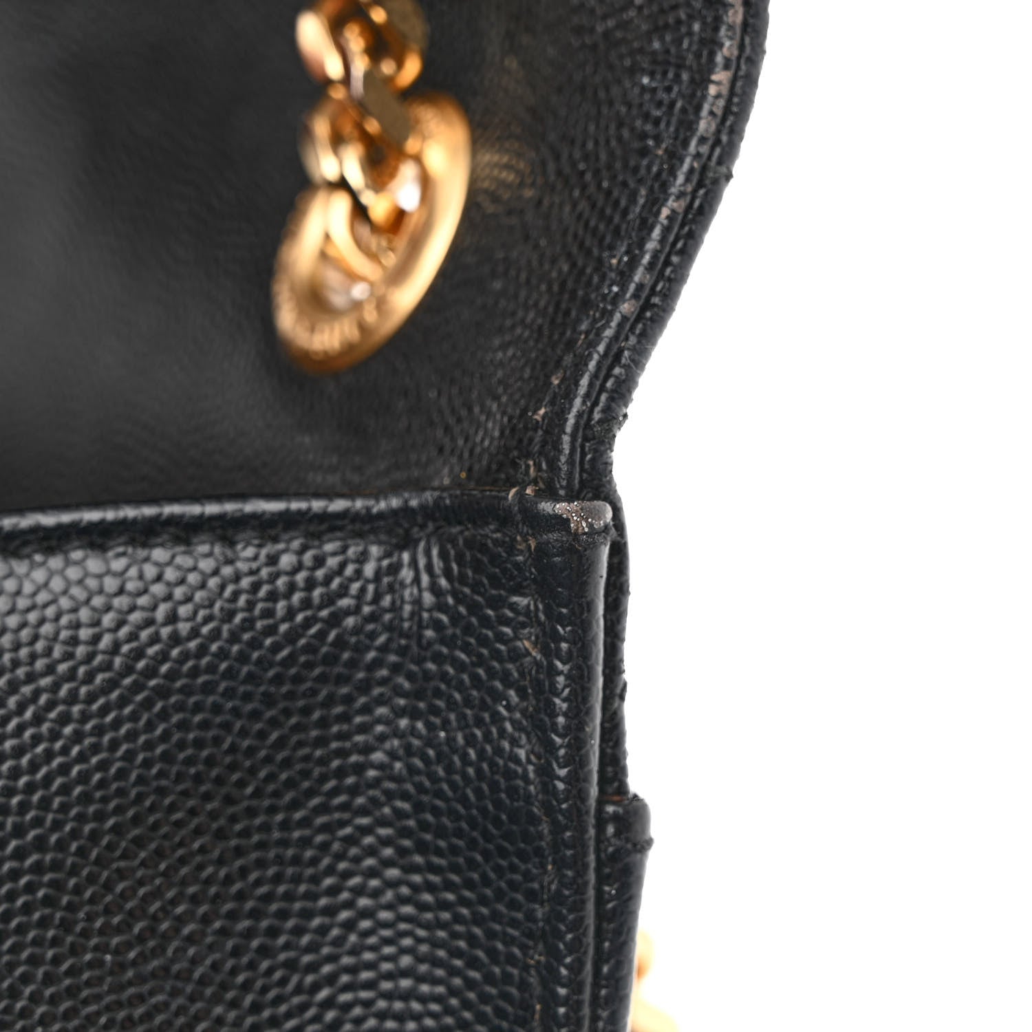 Saint Laurent Grain De Poudre Matelasse Chevron Large Monogram Satchel Black 13 of 15