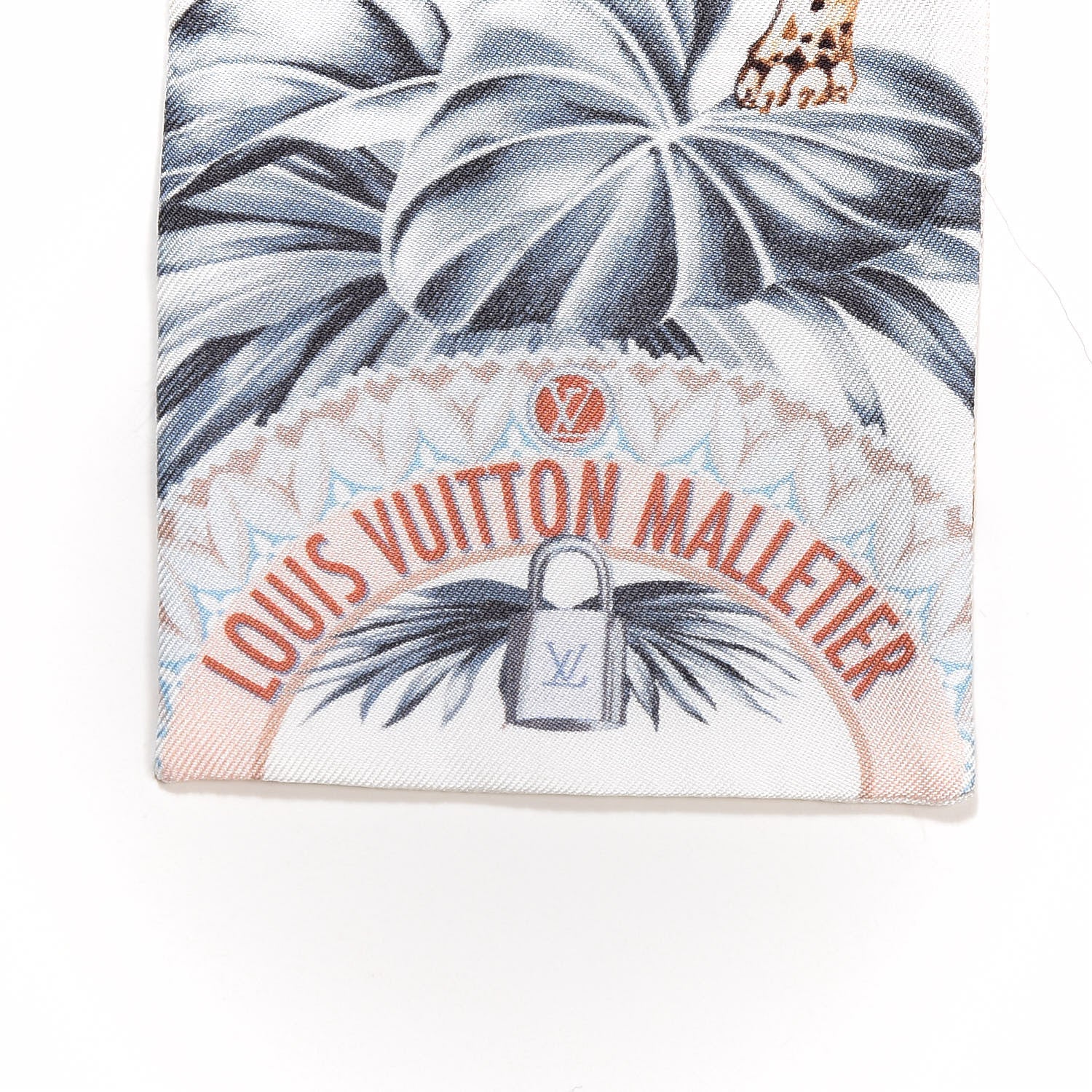 Louis Vuitton Silk Voyage Extraordinaire Bandeau Blue Grey 2 of 2