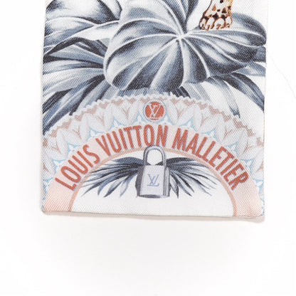 Louis Vuitton Silk Voyage Extraordinaire Bandeau Blue Grey 2 of 2