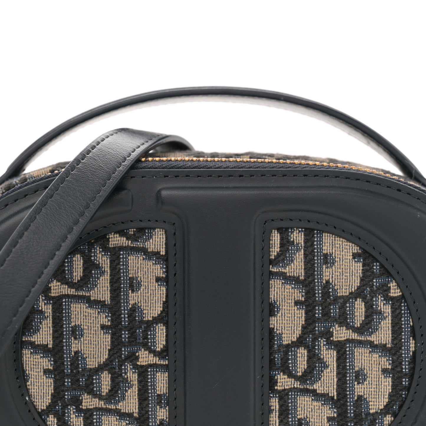 Oblique CD Signature Oval Crossbody Camera Bag Blue Multicolor